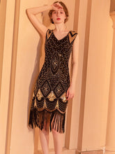 Vintage Sleeveless Midi Dress V-Neck Sequin Birthday Party Dresses
